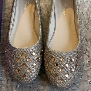 Champagne color dress flats